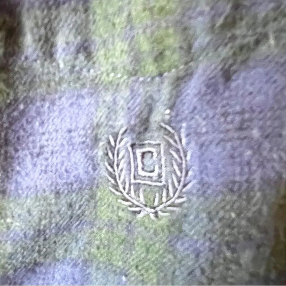 Chaps Ralph Lauren Blue Plaid Cotton Flannel Button Down Size XL Black Watch - Picture 6 of 7